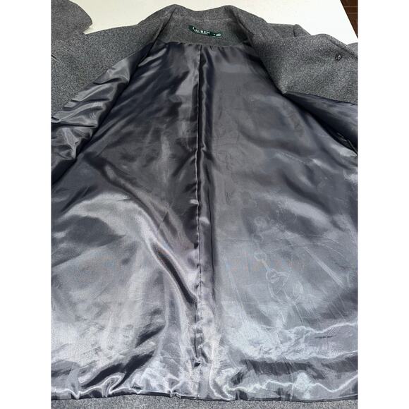 Lauren Ralph Lauren Women’s Pea Coat Wool Blend Lined Gray M Preppy Old Money - Picture 10 of 14